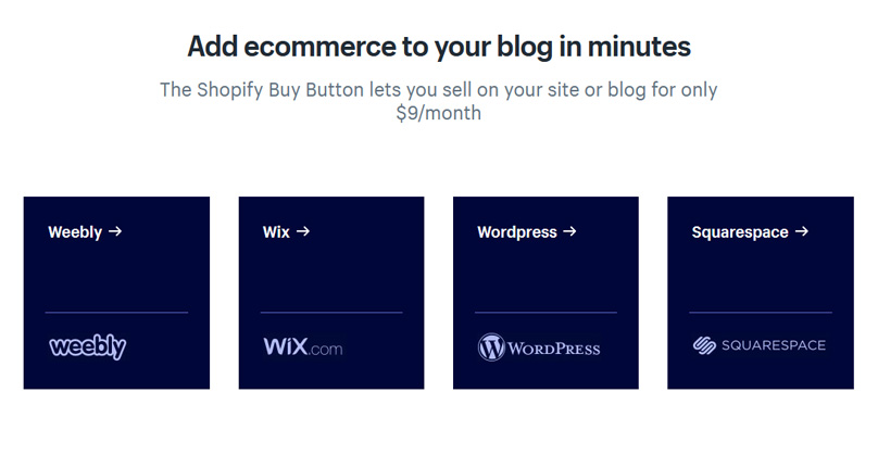 Start selling items from your blog, All platforms are supported