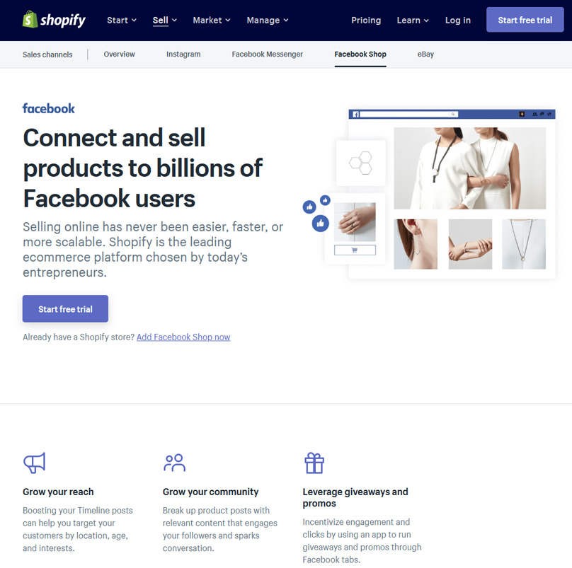Sell your products on Facebook