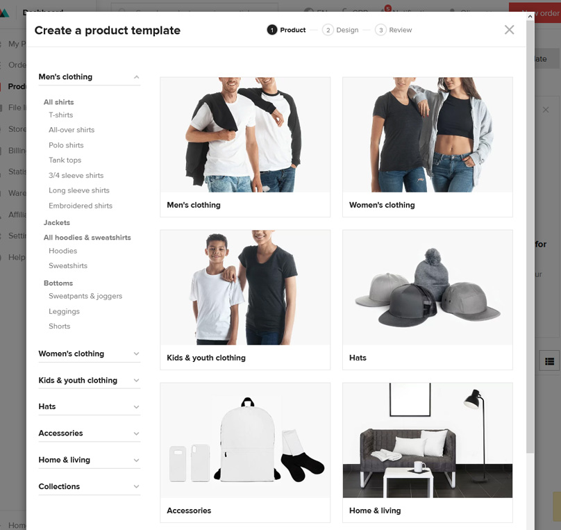 Choose a product to get started designing