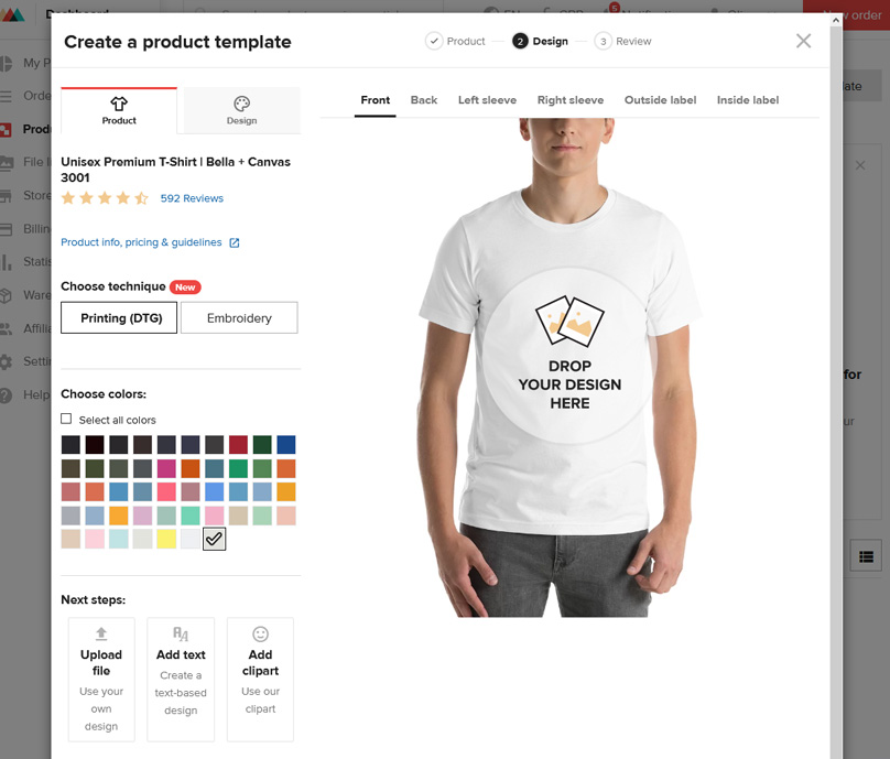 Upload your own design