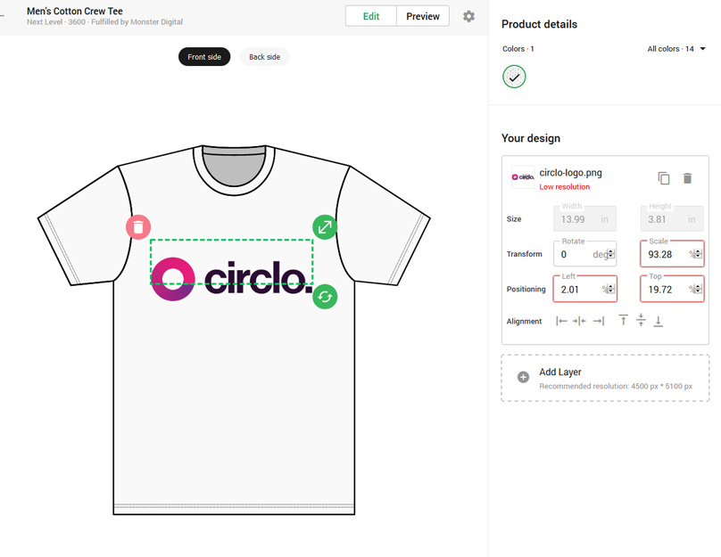 The product designer is super easy to use.