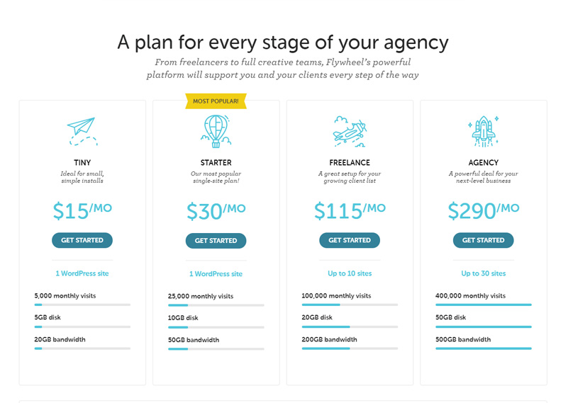 Flywheel hosting plans