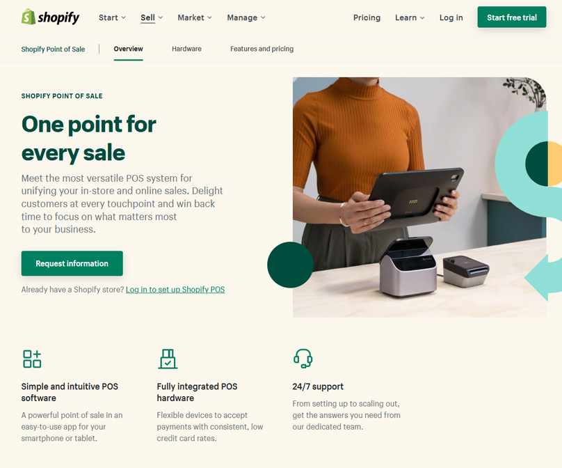 Shopify POS Homepage