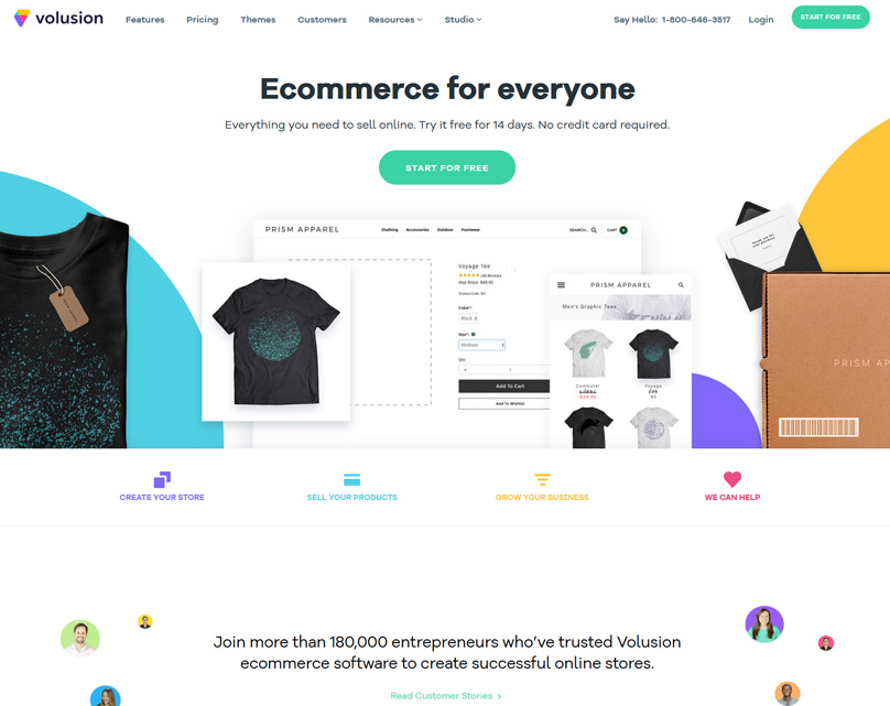 Volusion Homepage