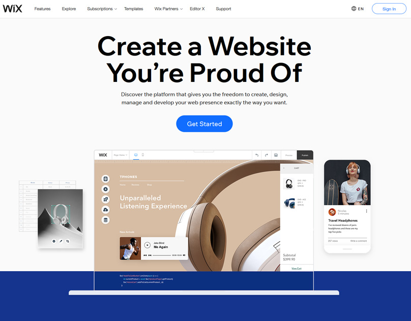 Wix Homepage
