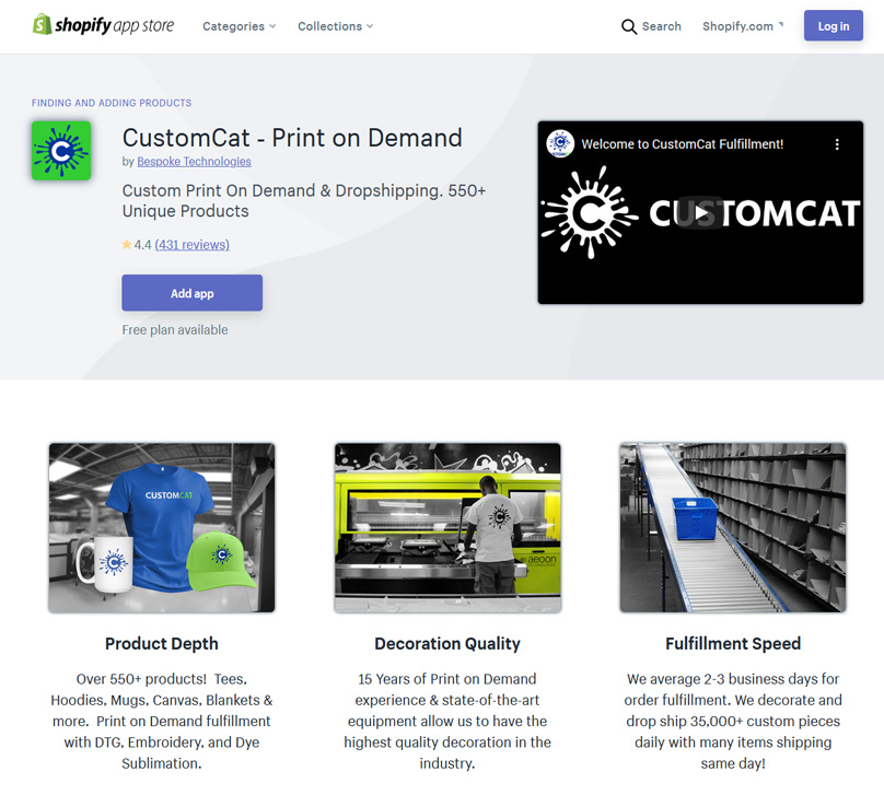 Customcat Print On Demand & Dropshipping. 550+ Unique Products