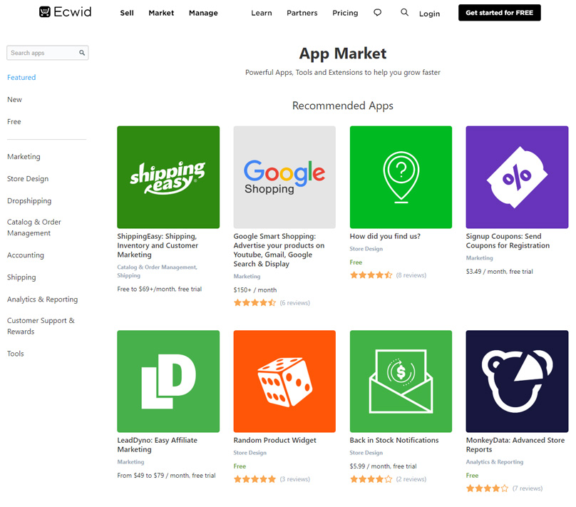The Ecwid App Market