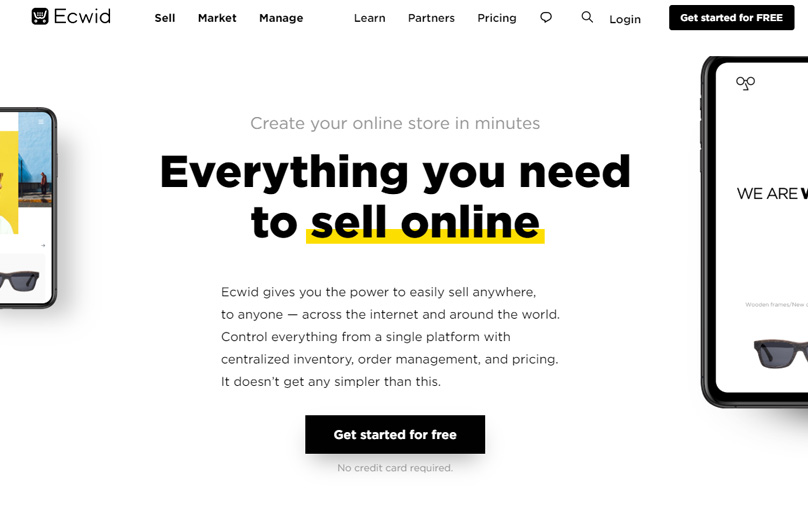 Ecwid gives you the power to easily sell anywhere, to anyone