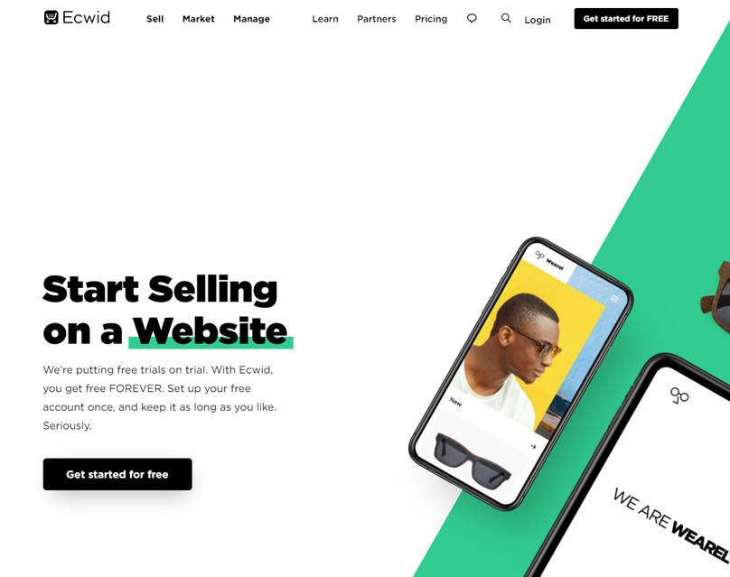 Ecwid Homepage