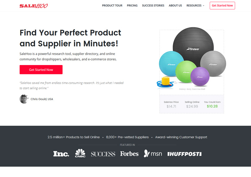 SaleHoo homepage
