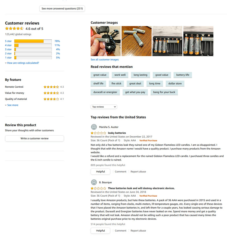 Some typical Amazon Reviews