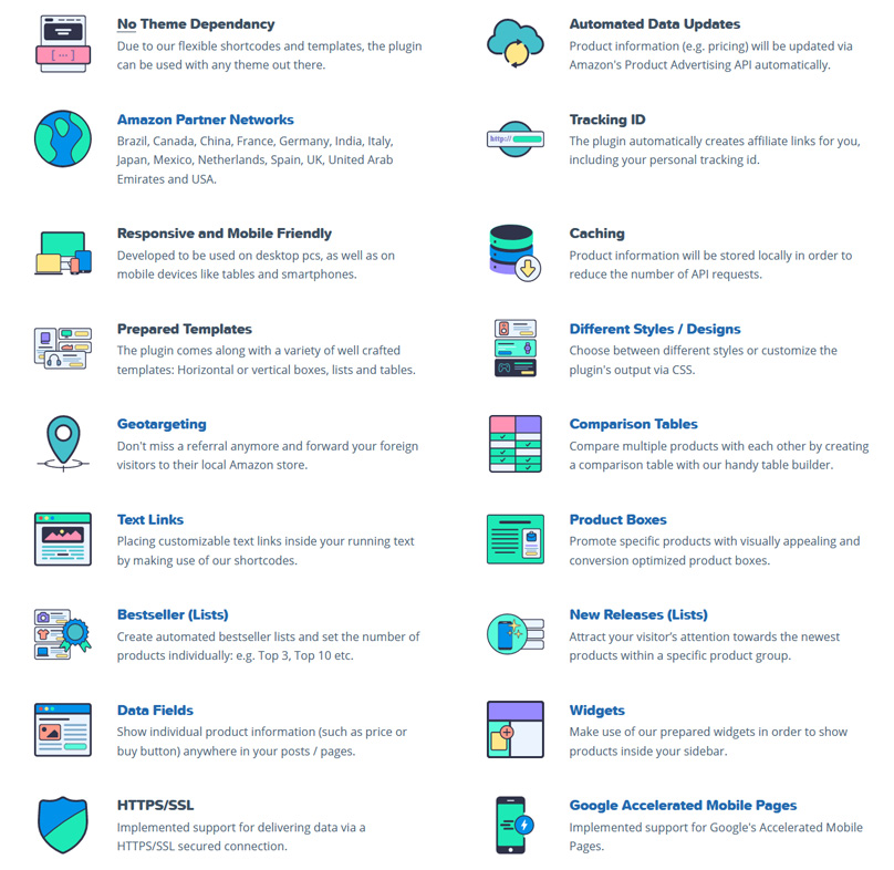 Some of the features on offer