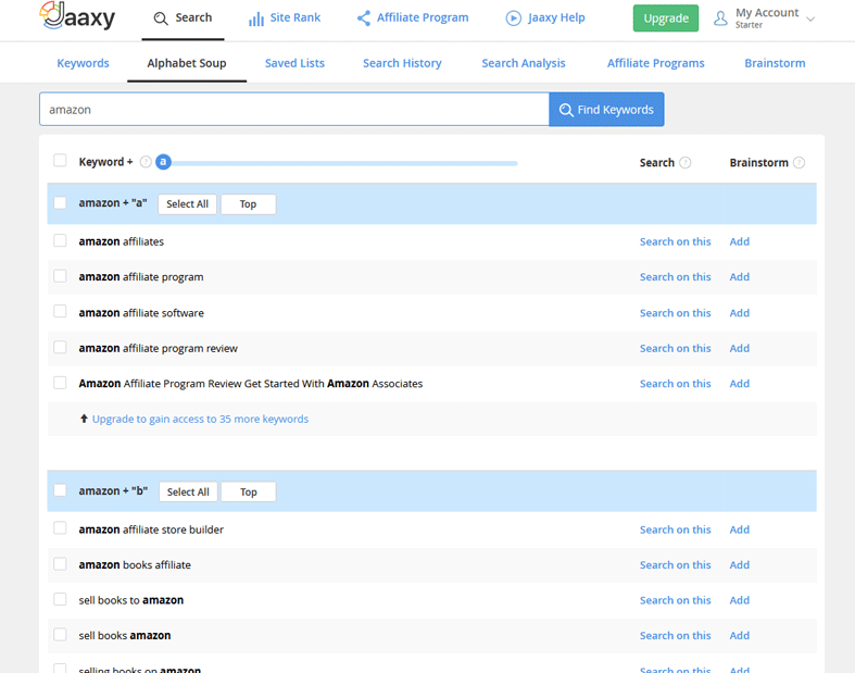 Alphabet Soup takes a keyword & adds an extra letter