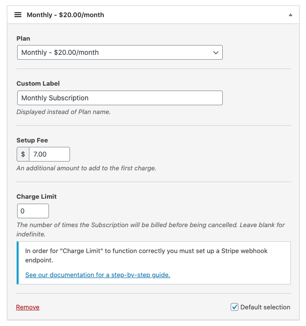 Subscription Options